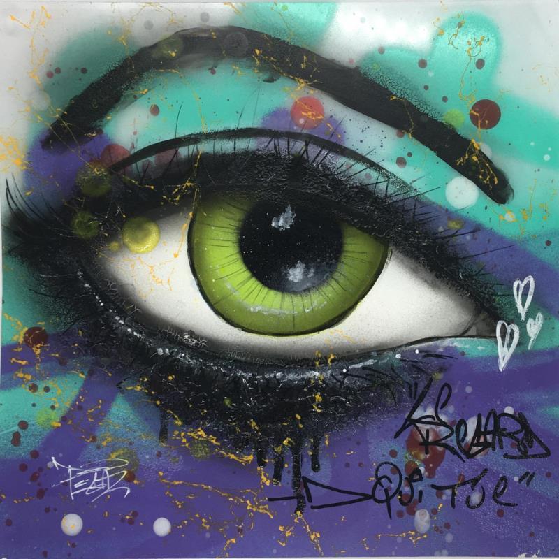 Gemälde Eye 9 von Pegaz art | Gemälde Pop-Art Plexiglas Graffiti Acryl