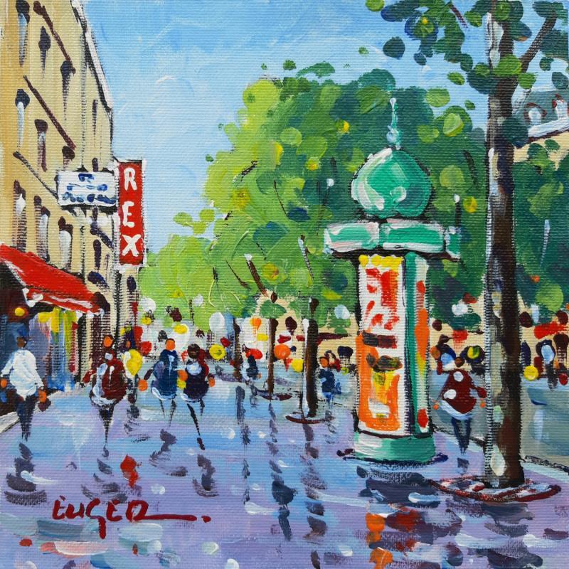 Painting PRES DU REX A PARIS by Euger | Painting Figurative Urban Life style Acrylic