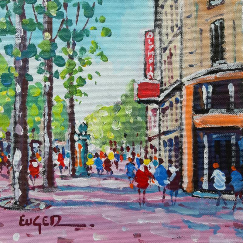 Painting BOULEVARD DES CAPUCINES, PARIS by Euger | Painting Figurative Urban Life style Acrylic
