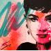 Peinture AUDREY’S EYES par Mestres Sergi | Tableau Pop-art Icones Pop Graffiti Acrylique