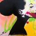Gemälde SHE von Mestres Sergi | Gemälde Pop-Art Pop-Ikonen Graffiti Acryl