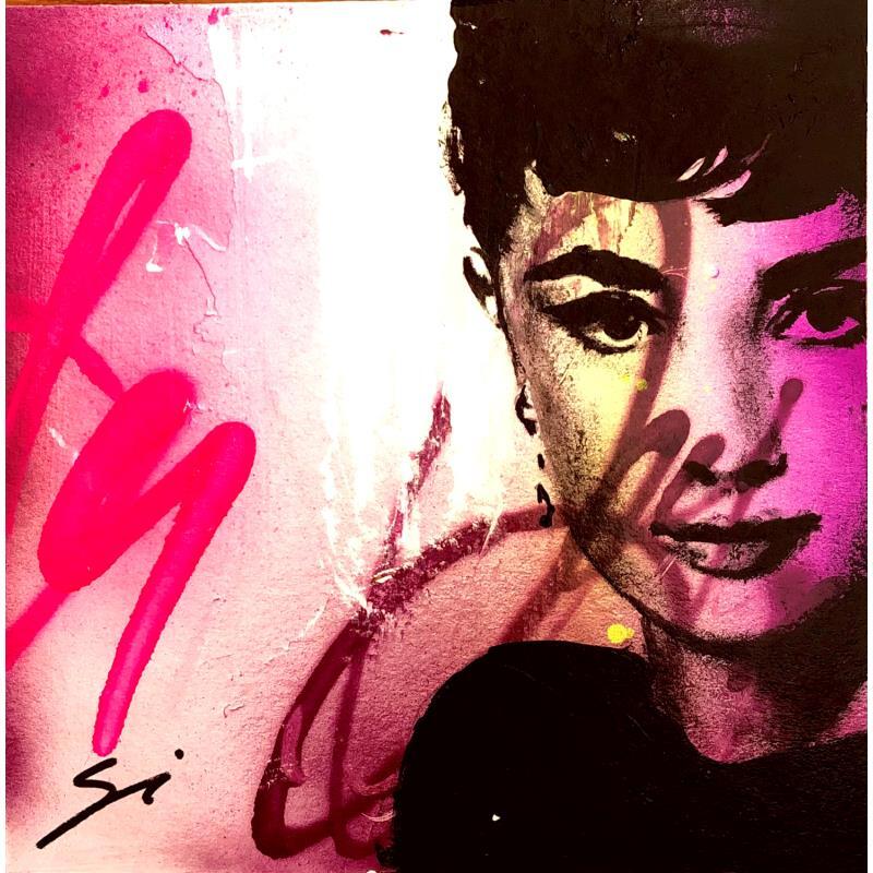 Painting AUDREY by Mestres Sergi | Painting Pop-art Pop icons Graffiti Acrylic