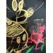 Gemälde MICKEY IN GOLD STREET von Mestres Sergi | Gemälde Pop-Art Pop-Ikonen Graffiti Acryl