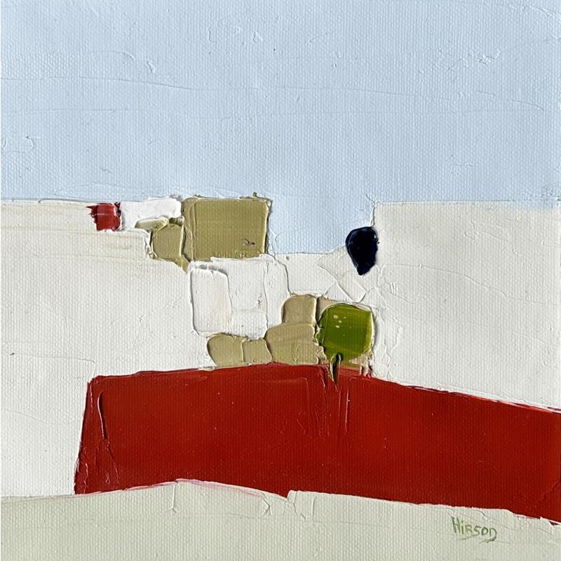 Painting Le solitaire by Hirson Sandrine  | Painting Abstract Landscapes Nature Minimalist Oil
