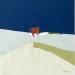 Gemälde Paisible von Hirson Sandrine  | Gemälde Abstrakt Landschaften Natur Minimalistisch Öl