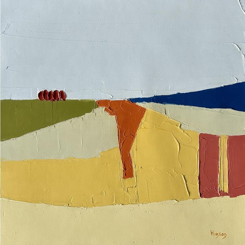 Painting Un été 2 by Hirson Sandrine  | Painting Abstract Oil Landscapes, Minimalist, Nature