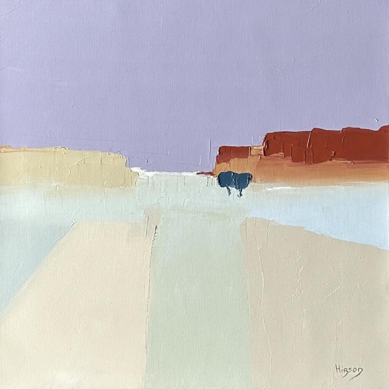 Painting Horizon 2 by Hirson Sandrine  | Painting Abstract Landscapes Nature Minimalist Oil