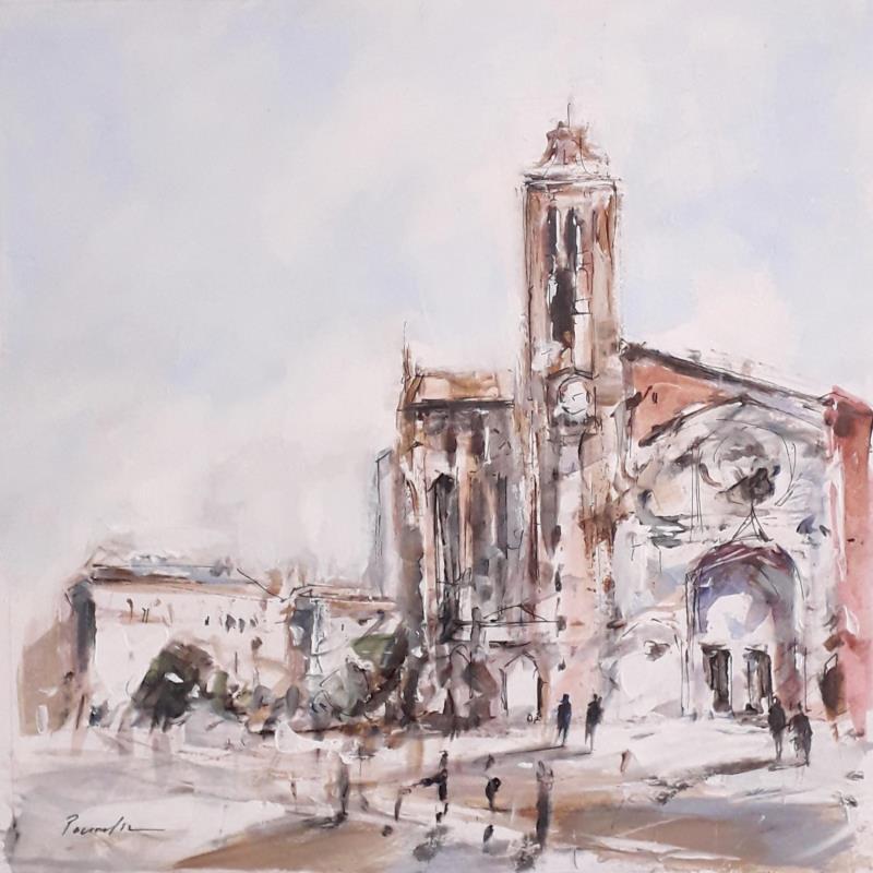 Painting cathedrale st etienne by Poumelin Richard | Painting Figurative Oil