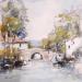 Painting le canal du midi by Poumelin Richard | Painting Figurative Landscapes Oil Acrylic