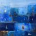 Painting Blue Morocco  by Solveiga | Painting Abstract Architecture Acrylic