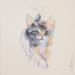 Gemälde Chaton von Bergues Laurent | Gemälde Figurativ Tiere Aquarell Acryl