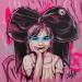 Gemälde Ma petite Alsacienne von Sufyr | Gemälde Street art Kinder Graffiti Posca