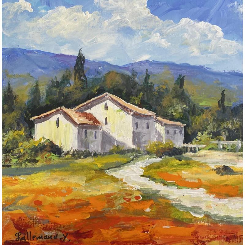 Painting Paysage de Provence by Lallemand Yves | Painting Figurative Urban Acrylic