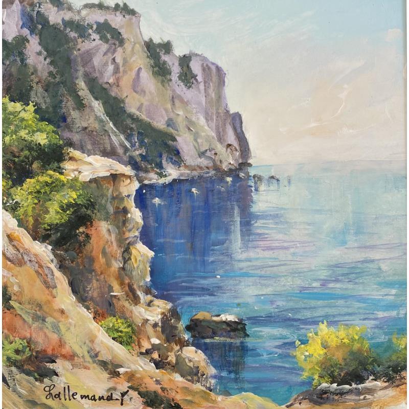 Painting Calanque Cassis by Lallemand Yves | Painting Figurative Urban Acrylic
