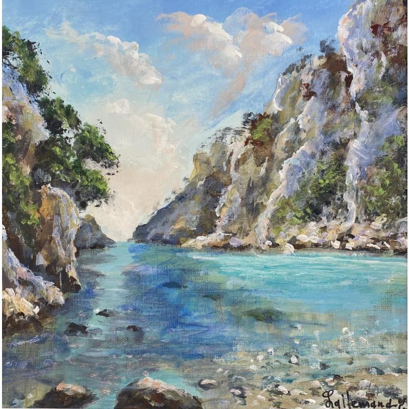Painting Calanques d'en vaox by Lallemand Yves | Painting Figurative Urban Acrylic