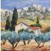 Painting Paysage de Provence by Lallemand Yves | Painting Figurative Urban Acrylic