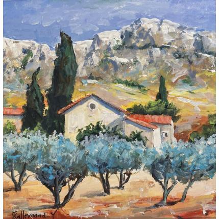 Painting Paysage de Provence by Lallemand Yves | Painting Figurative Acrylic Urban