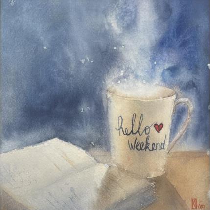Painting Cup of tea by Lida Khomykova | Painting Figurative Watercolor Pop icons