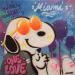 Gemälde Snoopy summer body von Kedarone | Gemälde Pop-Art Pop-Ikonen Graffiti Acryl