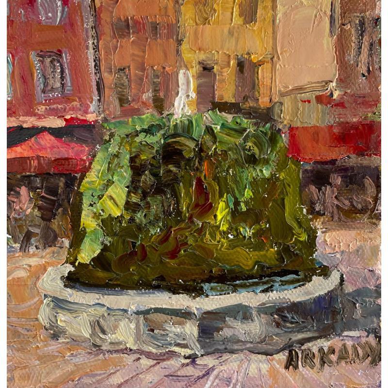 Painting Fontaine moussue by Arkady | Painting Figurative Oil