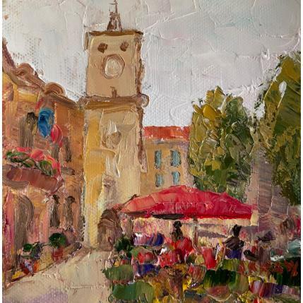 Painting Place de la mairie by Arkady | Painting Figurative Oil