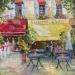 Painting Brasserie l’Unic by Arkady | Painting Figurative Oil