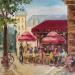Gemälde Café le Provence von Arkady | Gemälde Figurativ Öl
