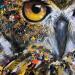 Painting hibou protecteur by Croce | Painting Figurative Animals Acrylic