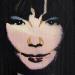 Painting Björk by G. Carta | Painting Pop-art Pop icons Graffiti Acrylic Gluing Posca Ink Paper