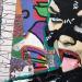 Gemälde Catwoman von G. Carta | Gemälde Pop-Art Porträt Kino Pop-Ikonen Graffiti Acryl Collage Posca Tinte Papier