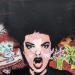 Peinture Nina Hagen par G. Carta | Tableau Pop-art Portraits Musique Icones Pop Graffiti Acrylique Collage Posca Encre