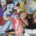 Peinture K.O. par G. Carta | Tableau Pop-art Société Icones Pop Scènes de vie Graffiti Acrylique Collage Posca Papier