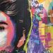 Gemälde George Michael von G. Carta | Gemälde Pop-Art Porträt Musik Pop-Ikonen Graffiti Acryl Collage Posca Tinte Papier