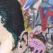 Painting Le Joker  by G. Carta | Painting Pop-art Portrait Cinema Pop icons Graffiti Acrylic Gluing Posca Ink Paper