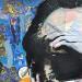 Gemälde Jack Nicholson von G. Carta | Gemälde Pop-Art Porträt Kino Pop-Ikonen Graffiti Acryl Collage Posca Tinte Papier