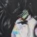 Painting Jim Morrison by G. Carta | Painting Pop-art Portrait Music Pop icons Graffiti Acrylic Gluing