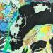 Gemälde Keith Richards von G. Carta | Gemälde Pop-Art Pop-Ikonen Graffiti Acryl Collage Posca Tinte Papier