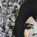 Peinture Mick Jagger par G. Carta | Tableau Pop-art Portraits Musique Icones Pop Graffiti Acrylique Collage Posca Encre Papier