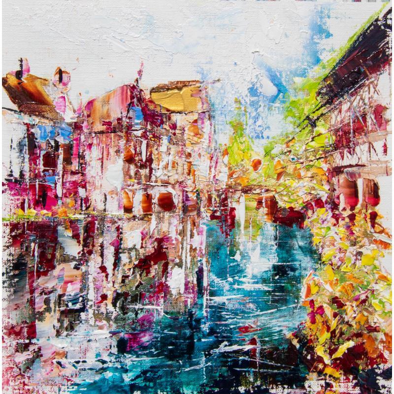 Painting Strasbourg Petite France by Reymond Pierre | Painting Figurative Oil Landscapes, Urban