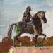 Painting La sculpture de Louis XIV à cheval by Arkady | Painting Figurative Oil