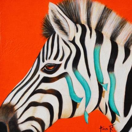 Ann R Zèbre à rubans W9 13 x 13 cm