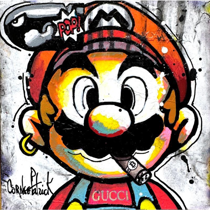 Painting Mario pop Gucci by Cornée Patrick | Painting Pop-art Graffiti, Oil Pop icons