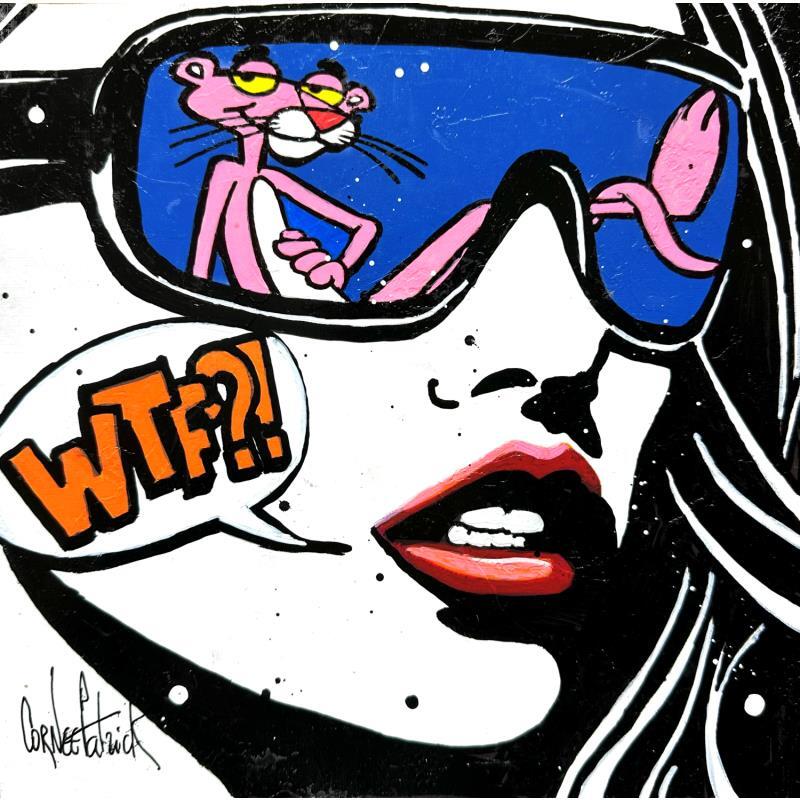 Painting La Panthère rose by Cornée Patrick | Painting Pop-art Graffiti, Oil Cinema, Pop icons, Portrait