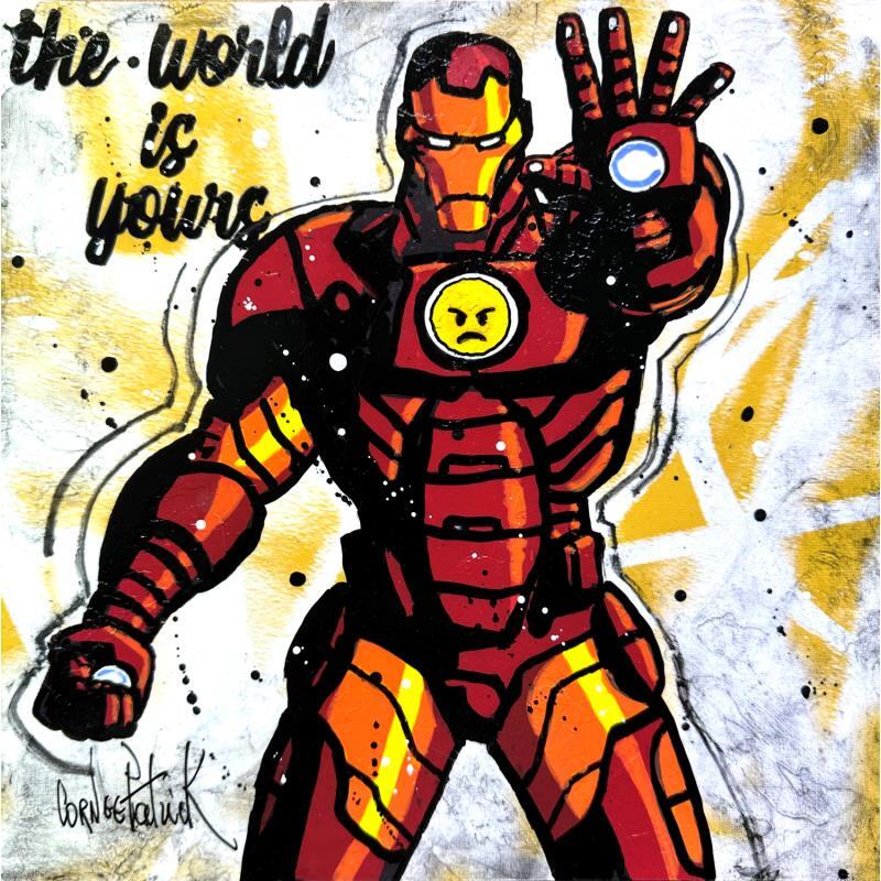 Painting Iron Man by Cornée Patrick | Painting Pop-art Graffiti, Oil Cinema, Pop icons, Urban