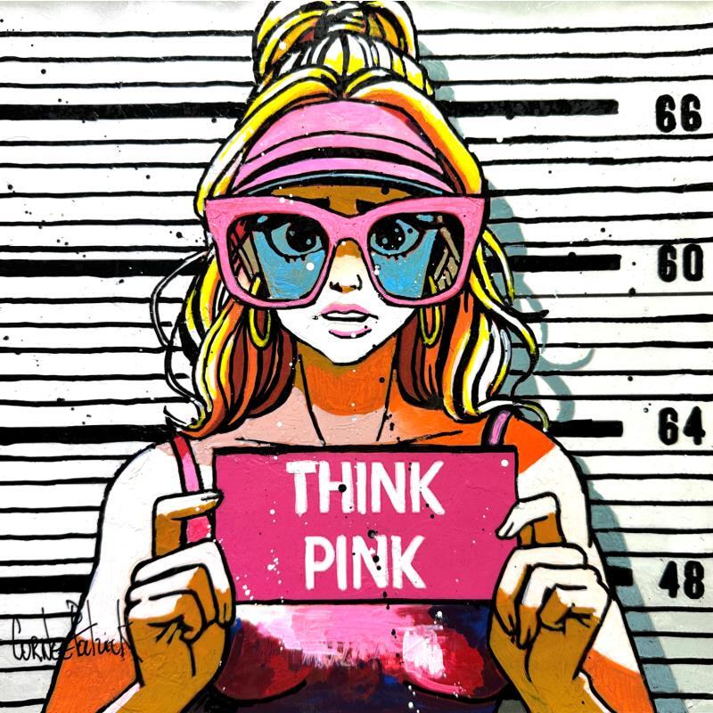 Painting Barbie, think pink by Cornée Patrick | Painting Pop-art Graffiti, Oil Cinema, Mode, Pop icons