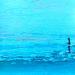 Gemälde Oceans von Dravet Brigitte | Gemälde Abstrakt Natur Minimalistisch Acryl