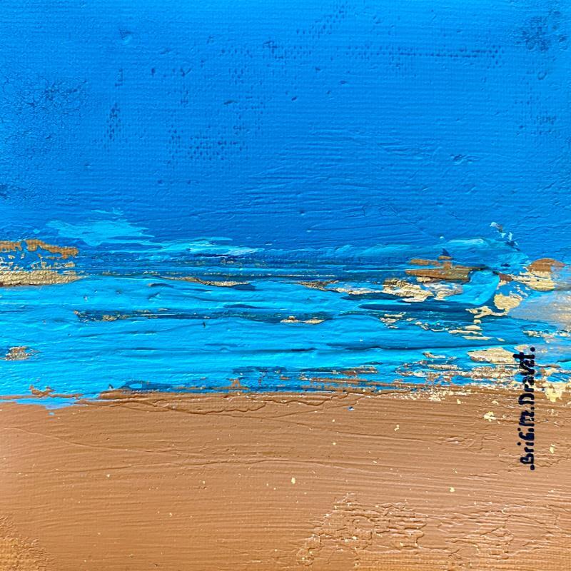 Painting Blue morning glow by Dravet Brigitte | Painting Abstract Acrylic Minimalist