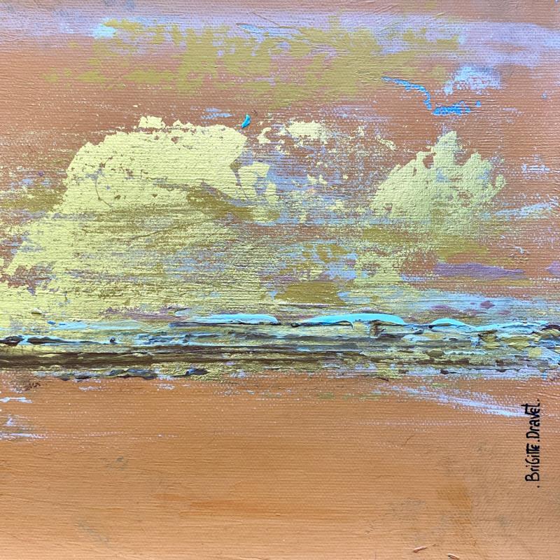Painting Golden hour by Dravet Brigitte | Painting Abstract Acrylic Minimalist, Nature