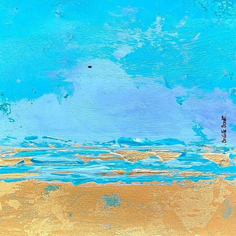 Peinture Tout le bleu du ciel par Dravet Brigitte | Tableau Abstrait Acrylique Minimaliste, Nature