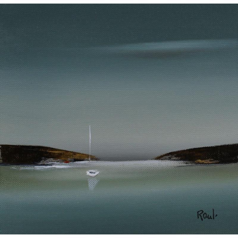 Painting Emotions marines 52 by Roussel Marie-Ange et Fanny | Painting Figurative Marine Minimalist Oil